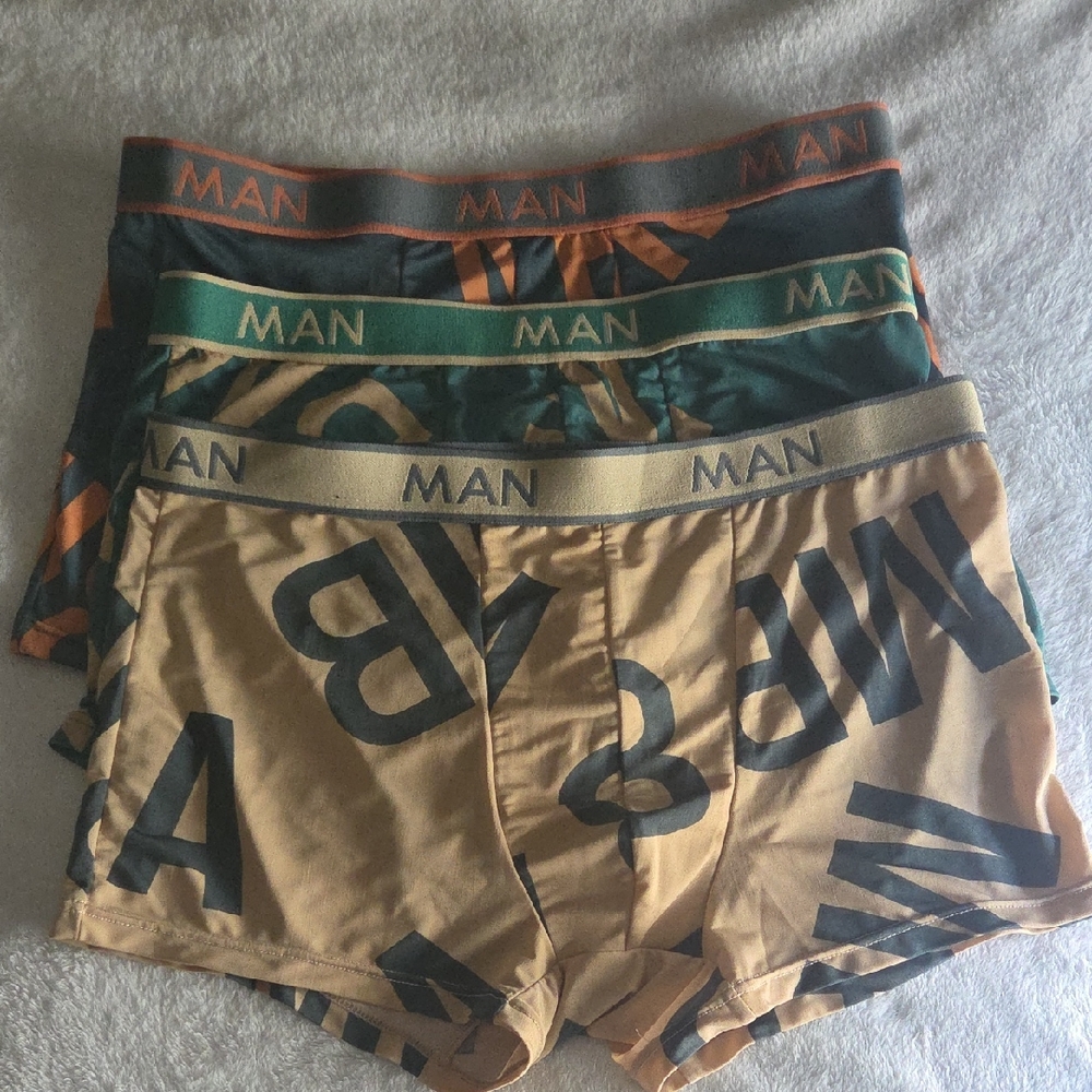 MAN 4 Pack Boxer Briefs - Green, Tan, Orange